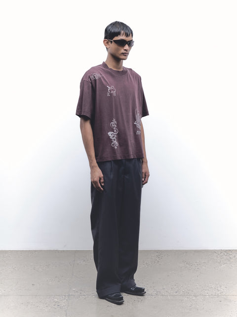 LIFE IS MAGICK TEE-VINTAGE BROWN