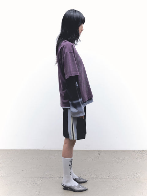 FLAMES N STUFF TEE- VINTAGE PURPLE