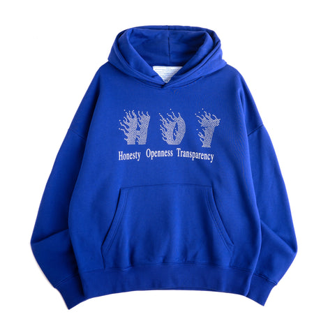 HONESTY OPENNESS TRANSPARENCY HOODIE- RHINESTONE
