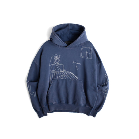 Slow Down Hoodie - Faded Navy