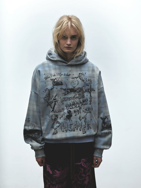 ALREADY IN HEAVEN PLAID HOODIE