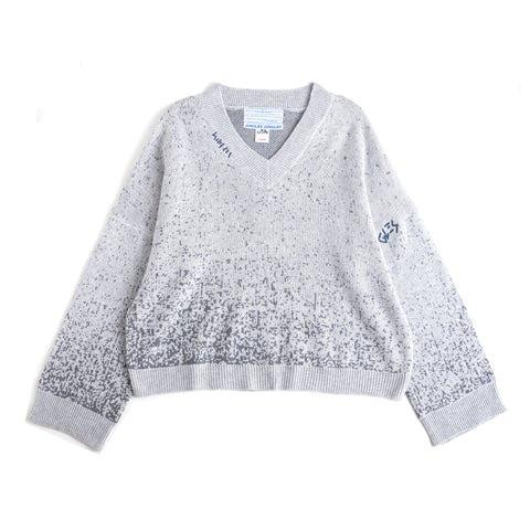 SPECKLE V-NECK SWEATER GREY