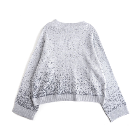 SPECKLE V-NECK SWEATER GREY