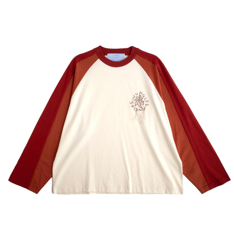 DOUBLE LAYER RAGLAN TEE- RUST