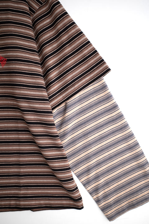 SKELETON STRIPE DOUBLE SLEEVE TEE