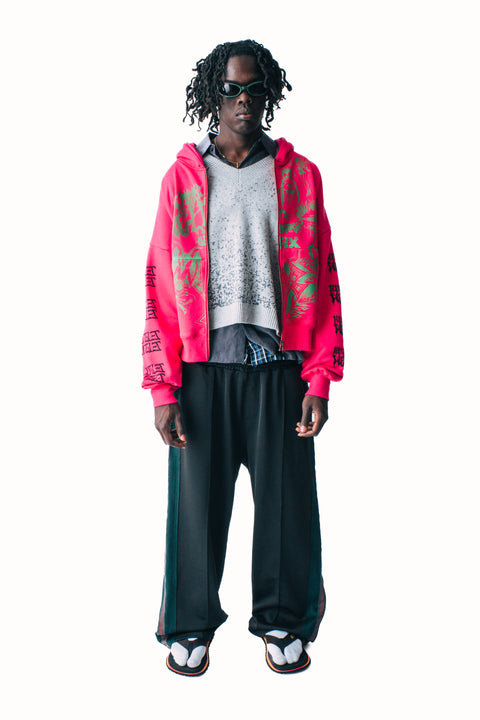 HOPE YOU'RE WELL ZIP HOOD PINK