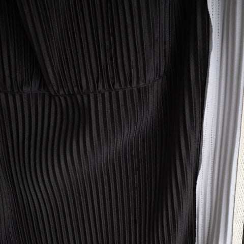 WEAVE TRIM PLEAT PANTS