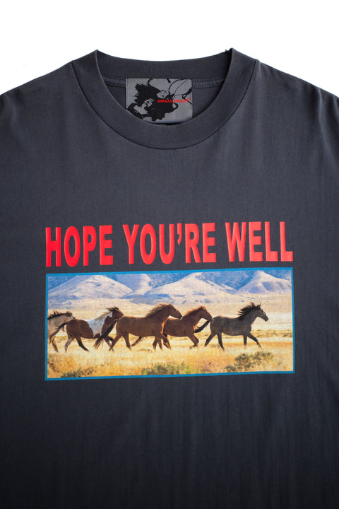 HORSES TEE- CHARCOAL