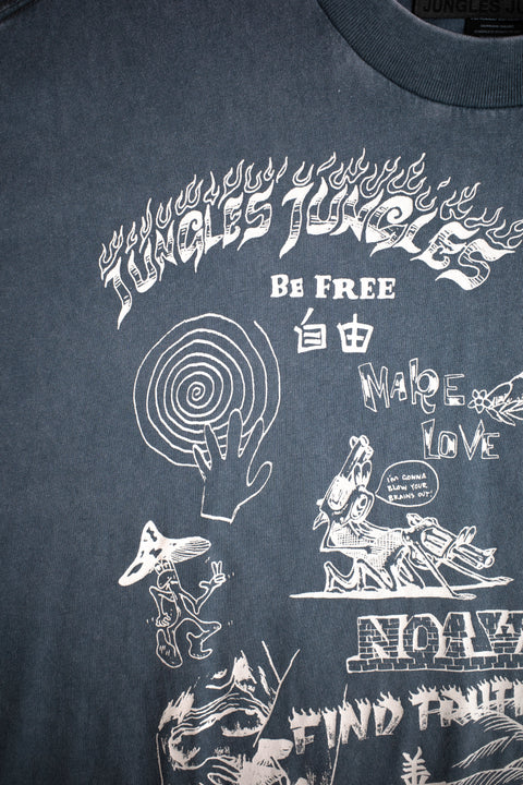 SCRIBBLES TEE HEAVY WASH