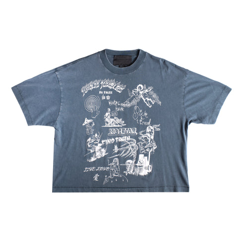 SCRIBBLES TEE HEAVY WASH