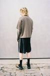 Skeleton Stripe Double Sleeve Tee