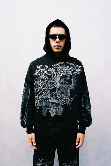 Flames & Stuff Hoodie Black