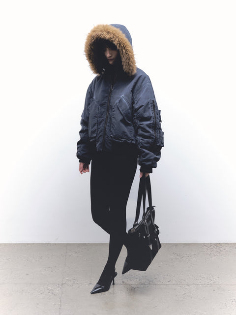 FUR HOOD BOMBER