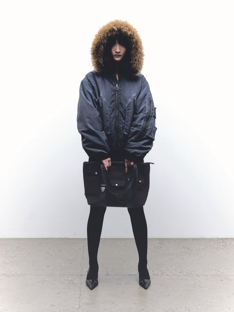 FUR HOOD BOMBER