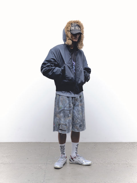 FUR HOOD BOMBER