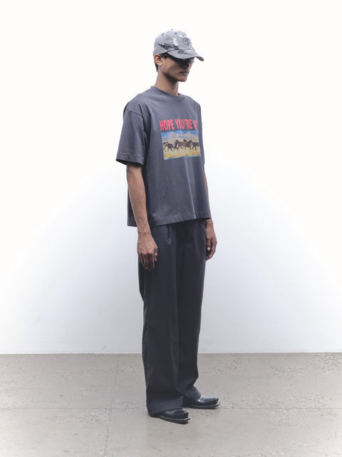 HORSES TEE- CHARCOAL