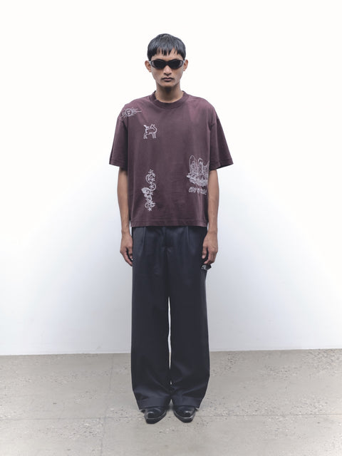 LIFE IS MAGICK TEE-VINTAGE BROWN