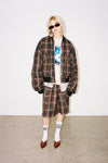 Hollywood Waist Plaid Shorts
