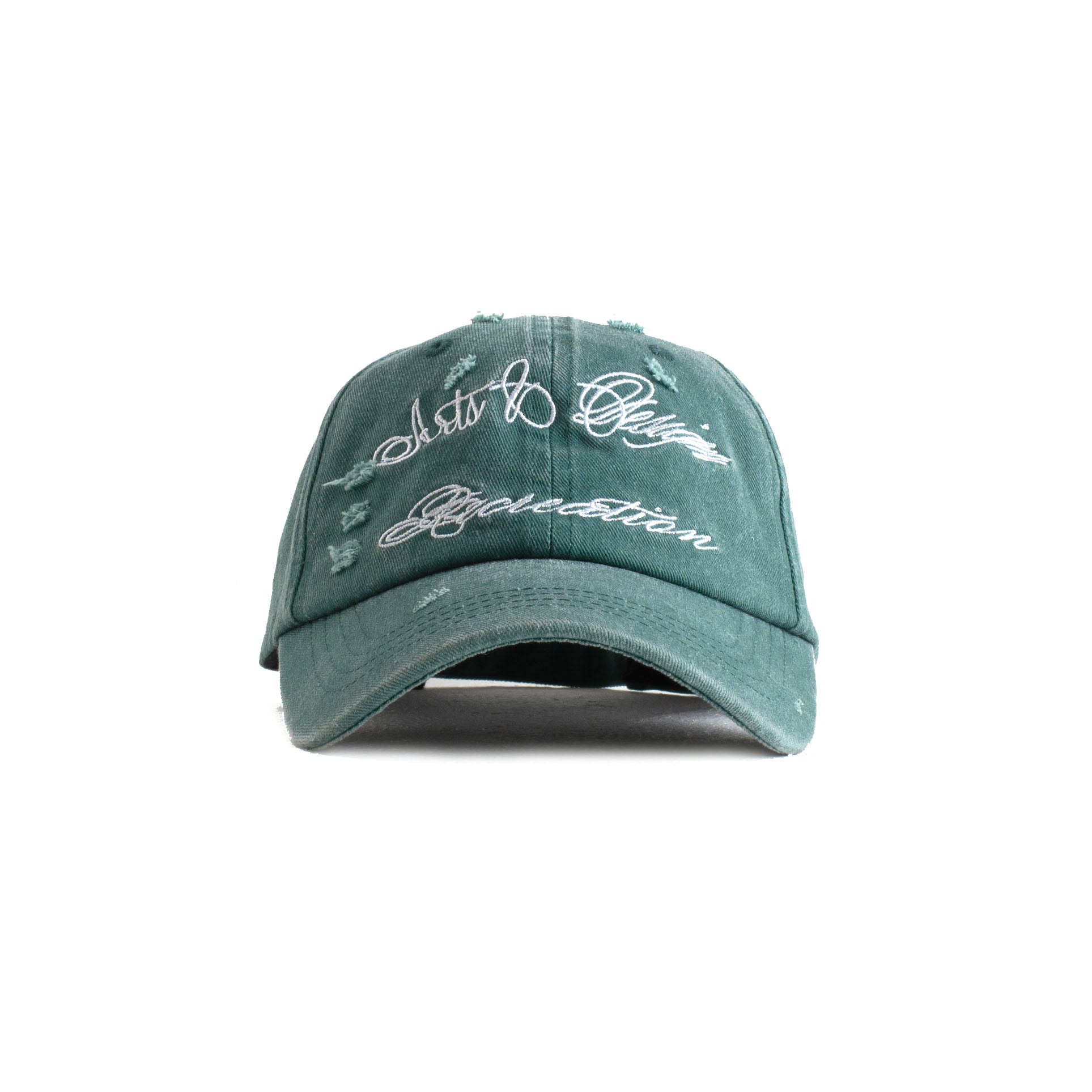 Stylish Dark Green Hat with Artistic Design Oggun Inspired Green and Black Brim Hat - Haus of Oshun  main image 3