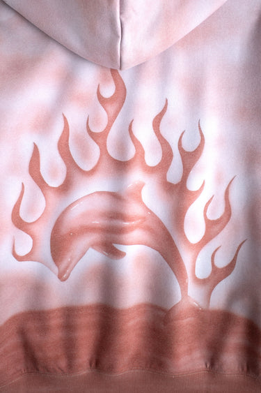 Flaming Dolphin Airbrush Hoodie