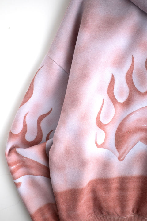 FLAMING DOLPHIN AIRBRUSH HOODIE