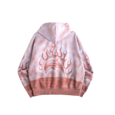 FLAMING DOLPHIN AIRBRUSH HOODIE