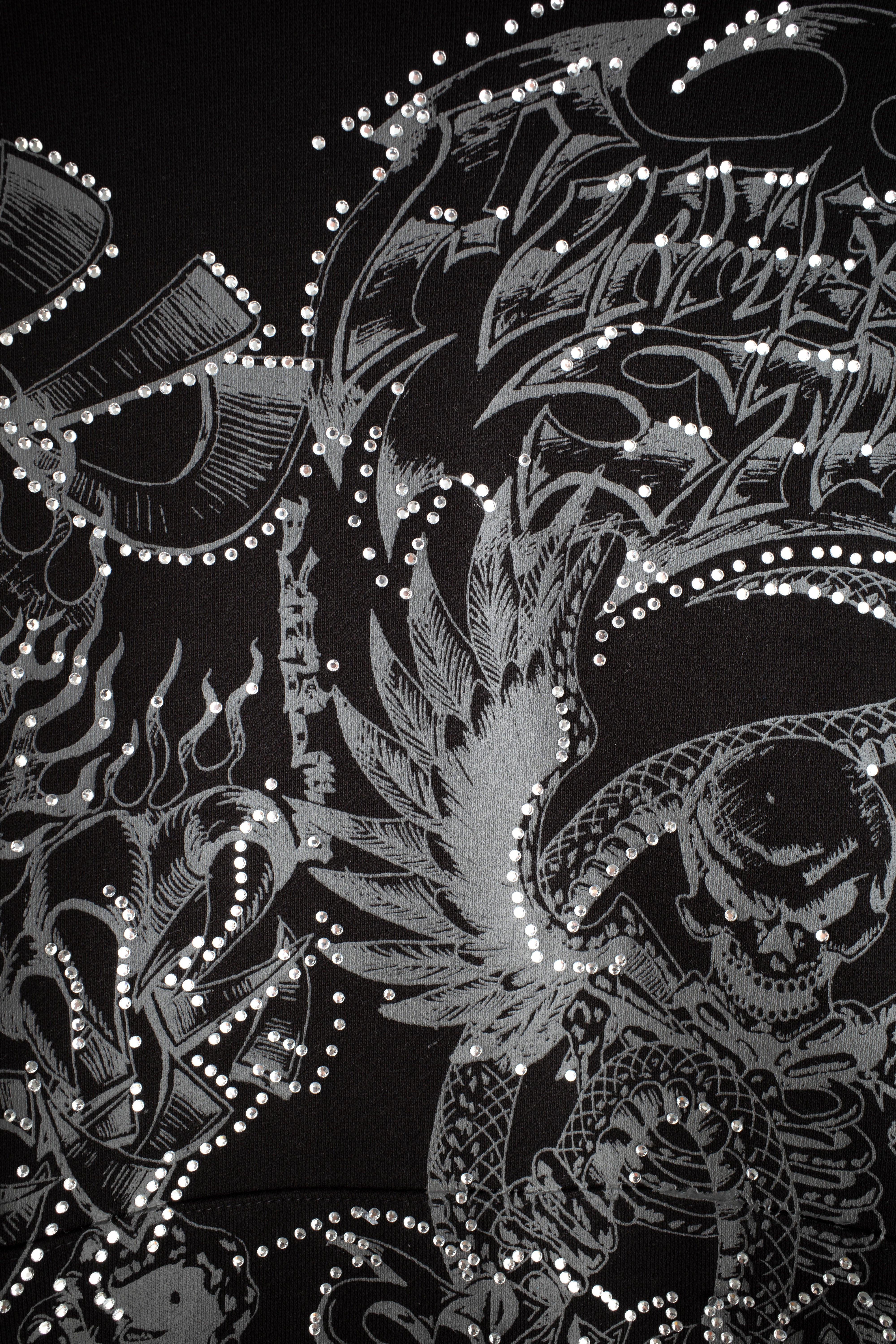 FLAMES & STUFF HOODIE BLACK – JUNGLES