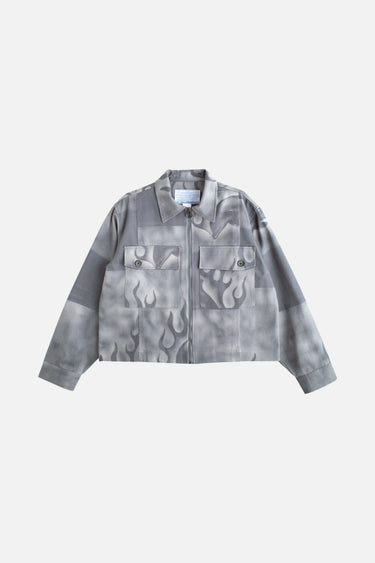 Flaming Dolphins Trucker Jacket