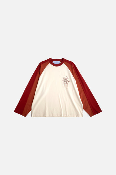 Double Layer Raglan Tee – Rust