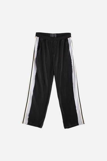Weave Trim Pleat Pants