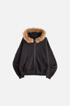 Fur Trim Hoodie