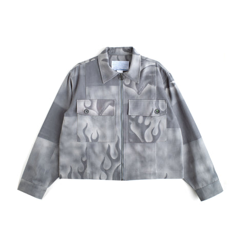 FLAMING DOLPHIN TRUCKER JACKET