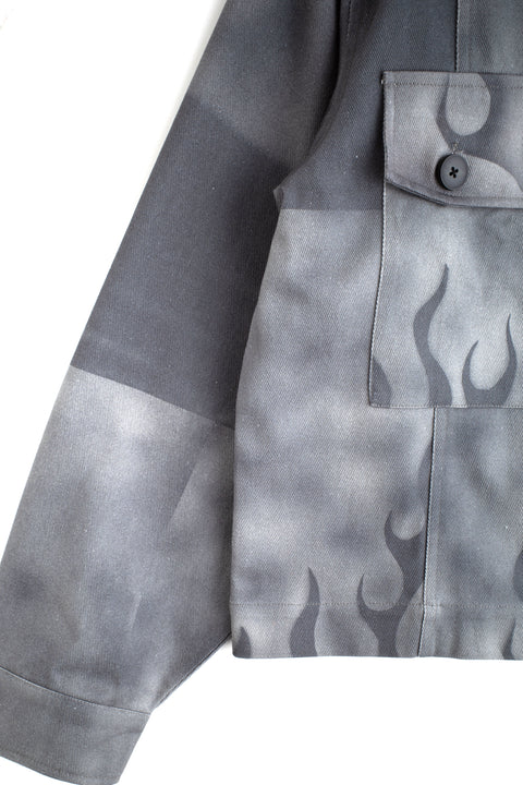 FLAMING DOLPHIN TRUCKER JACKET