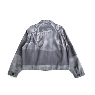 Flaming Dolphins Trucker Jacket