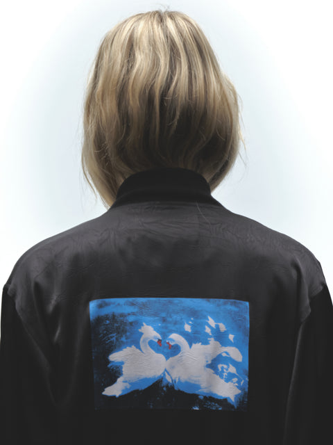 SWANS SATIN JACKET