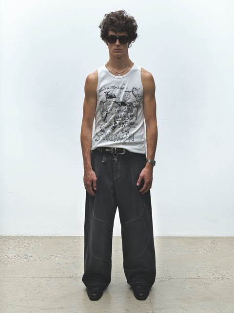 SUN BLEACHED SLANT PANT