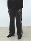 Weave Trim Pleat Pants