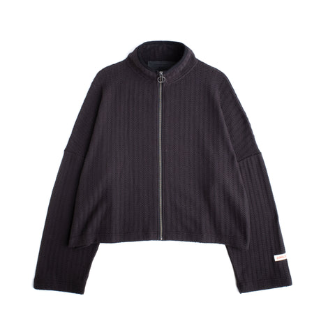 ZIP UP BOXY KNIT