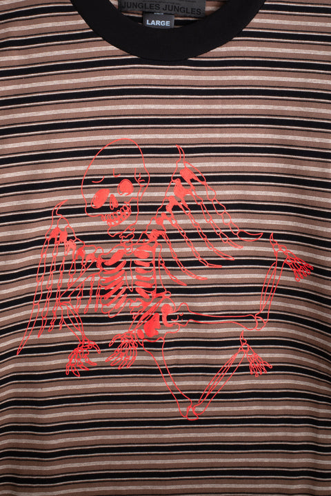 SKELETON STRIPE DOUBLE SLEEVE TEE