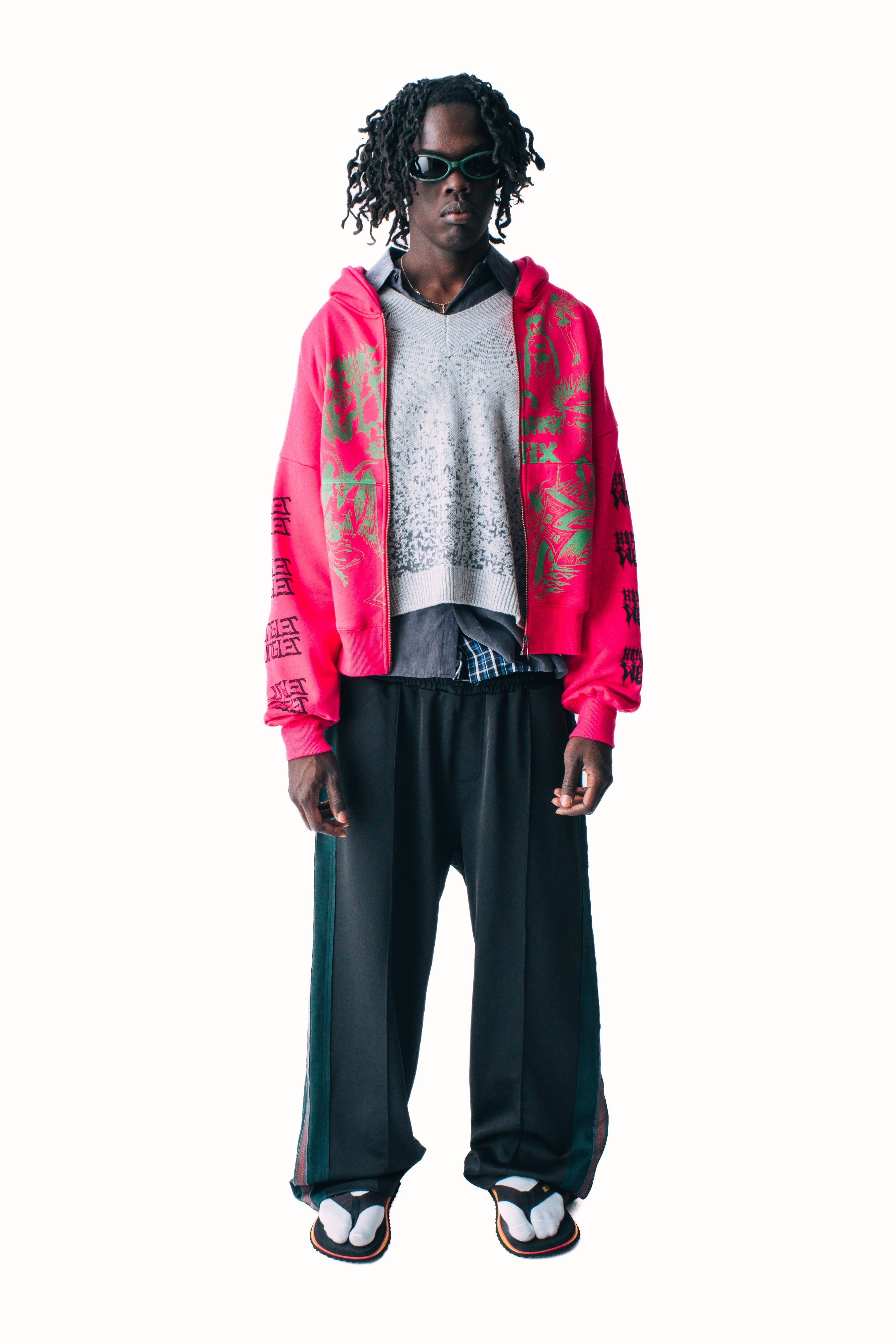 HOPE YOU'RE WELL ZIP HOOD PINK – JUNGLES