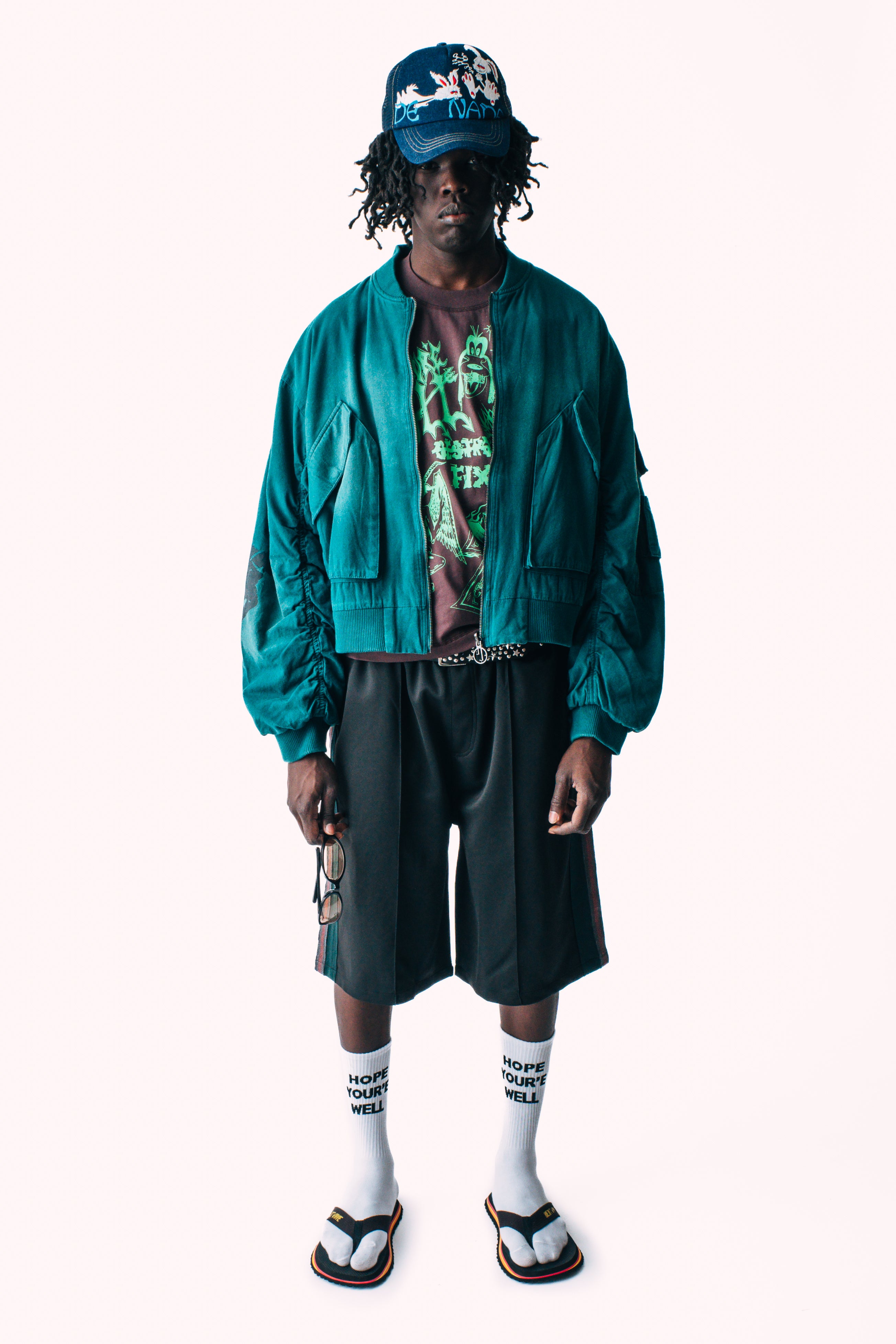 WEAVE TRIM PINTUCK SHORTS – JUNGLES