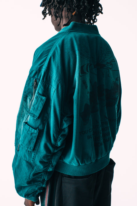 YOU CAN CUT ALL THE FLOWERS BOMBER JACKET