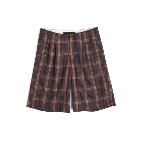 HOLLYWOOD WAIST PLAID SHORTS