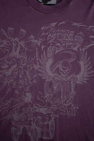 Flames & Stuff Tee - Vintage Purple