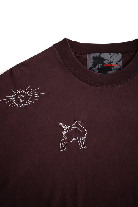 LIFE IS MAGICK TEE-VINTAGE BROWN