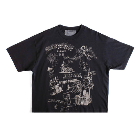 SCRIBBLES TEE BLACK