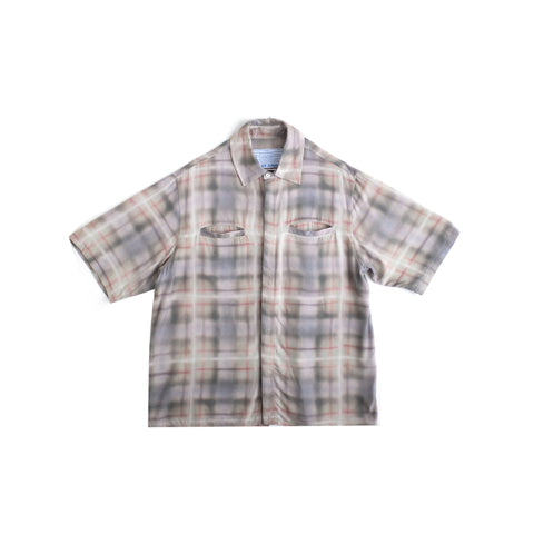 AIR BRUSH PLAID BUTTON UP