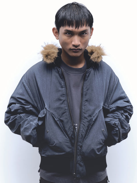 FUR HOOD BOMBER