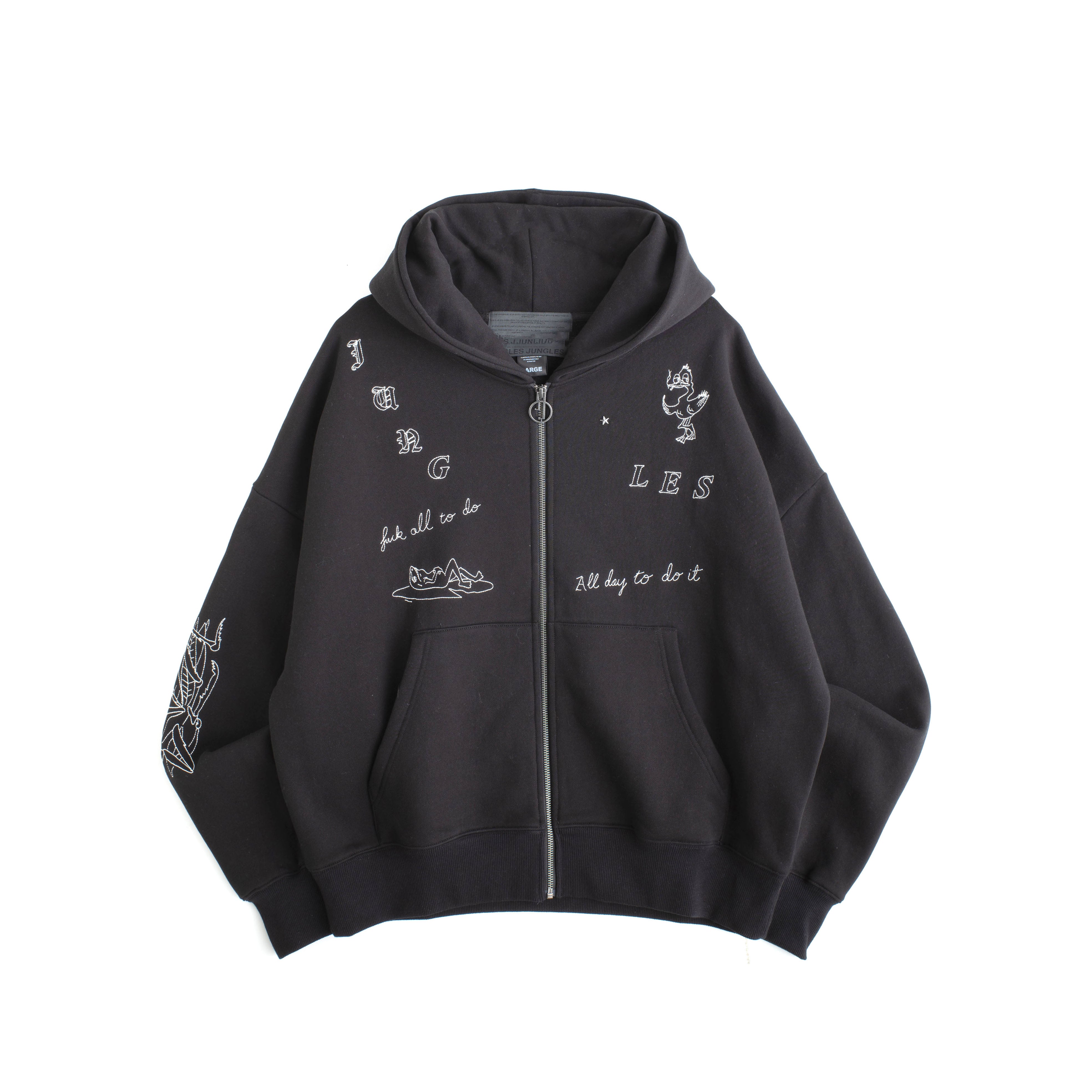 FUCK ALL ZIP HOODIE – JUNGLES