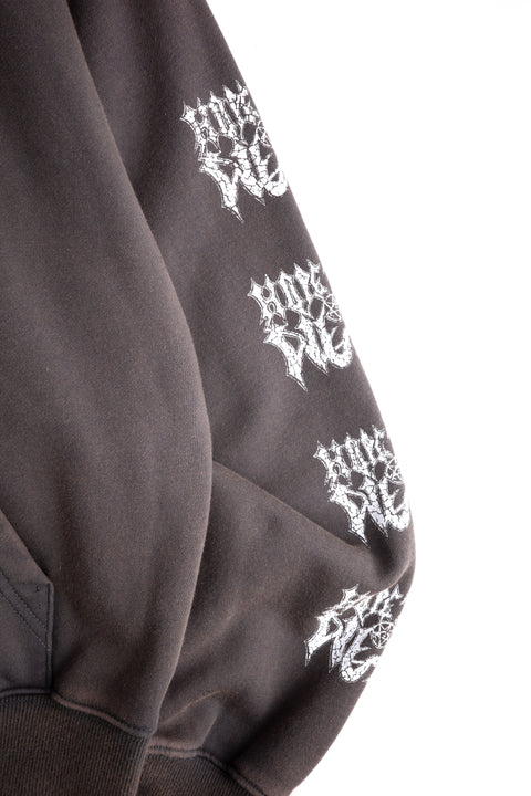 HOPE YOU'RE WELL ZIP HOOD GREY